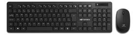 Teclado E Mouse C3tech K-w20bk Preto Sem Fio Abnt2 Preto