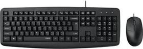 Teclado e Mouse com Fio Rapoo NX1600 Black (Ingles)