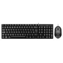 Teclado E Mouse Com Fio Usb Cabo De 120cm 1200dpi Teclas