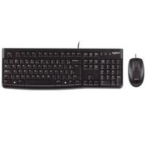 Teclado e mouse com fio usb logitech mk120 cinza