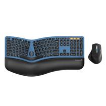 Teclado e mouse Combo ProtoArc EKM01 Plus Ergonômico Azul Teclado e mouse Combo ProtoArc EKM01 Plus Ergonômico Azul