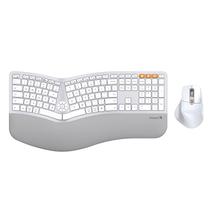 Teclado e mouse Combo ProtoArc EKM01 Plus Ergonômico Branco