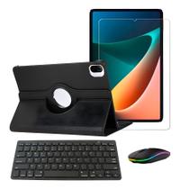 Teclado E Mouse compatível com Mi Pad 5 + Película E Capa Giratória - LXL