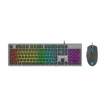 Teclado E Mouse Gamer Fortrek Rgb Rainbow Ranger Grafite