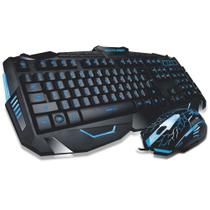 Teclado e Mouse Gamer Lightning Multilaser TC195 com LED em 3 Cores 10 Funções Multimídia