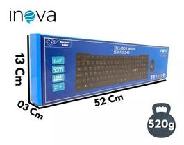 Teclado E Mouse Inova Sem Fio 2.4G Receptor Nano Preto