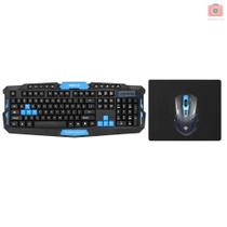 Teclado E Mouse Kit Gamer Sem Fio Wireless 1600 Dpi Hk8100