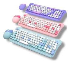 Teclado E Mouse Laser Personalizado Sem Fio Hello Gatinho