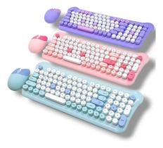 Teclado E Mouse Laser Personalizado Sem Fio Hello Gatinho