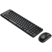 Teclado e Mouse Logitech MK220 Sem Fio Compacto Preto ABNT2
