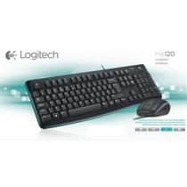 Teclado e Mouse LogiTecladoh MK120 USB 920-004428 Preto Esp