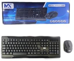 Teclado E Mouse Maxmidia Sem Fio Wireless Max-tec2 Preto