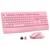 Teclado e mouse MEETION Wireless USB A/C rosa