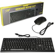 Teclado e mouse para computador com fio usb 104 teclas