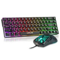 Teclado e Mouse para Games CHONCHOW 60% - RGB Retroiluminado
