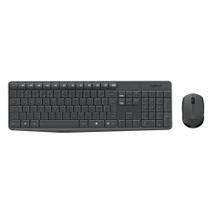 Teclado e mouse s/ fio mk235 cinza/preto logitech
