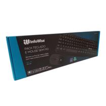 Teclado e Mouse Sem Fio 2.4Ghz 1301 infowise (Preto) Teclado e Mouse Sem Fio 2.4Ghz 1301 infowise (Preto)