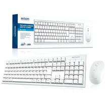 Teclado e Mouse Sem Fio 2.4ghz Branco - BK-S1000