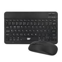 Teclado e Mouse Sem Fio A6732 Slim Recarregável Preto