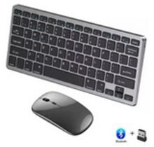 Teclado e Mouse sem fio bluetooth recarregável silencioso tablet celular notebook compacto pequeno
