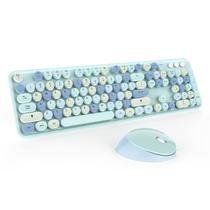 Teclado e mouse sem fio Combo Kootop Retro Round Keys Teclado e mouse sem fio Combo Kootop Retro Round Keys