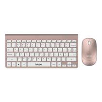 Teclado E Mouse Sem Fio Compact Shine Dourado 74339 TECLADO E MOUSE S/FIO COMPACT SHINE DOURADO 74339