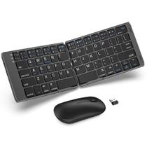 Teclado e mouse sem fio dobrável Combo EDJO Bluetooth USB-C Teclado e mouse sem fio dobrável Combo EDJO Bluetooth USB-C