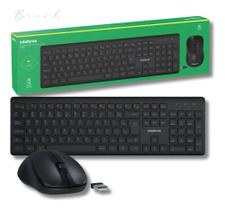 Teclado E Mouse Sem Fio Intelbras Csi 50 1200 Dpi 2.4ghz Preto Preto