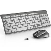 Teclado e Mouse Sem Fio JOYACCESS Slim Ergonômico Combo