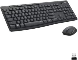 Teclado e Mouse sem fio Logitech MK-295 Toque Silencioso Padrão ABNT II (com ç)