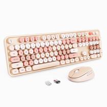 Teclado e mouse sem fio: máquina de escrever de tamanho normal Teclado e mouse sem fio: máquina de escrever de tamanho normal