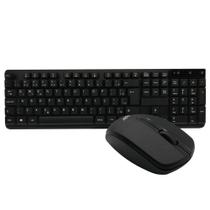 Teclado e Mouse Sem Fio OEX Work, Nano USB 2.4GHz, 1200DPI, ABNT2, Preto - TM407