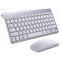 Teclado E Mouse Sem Fio Usb 2.4Ghz Receptor Design Fino Lind