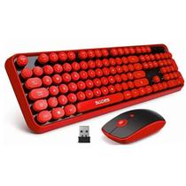 Teclado e Mouse Sem Fio Wireless 2,4ghz Sades V2020