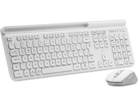 Teclado e Mouse sem Fio, Wireless e Bluetooth, Padrão ABNT2, Branco, KMWB258W, Ergo CX 1 UN Teclado e Mouse sem Fio, Wireless e Bluetooth, Padrão ABNT2, Branco, KMWB258W, Ergo CX 1 UN