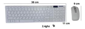 Teclado E Mouse Wireless 2.4 Ghz Ley-171 Cor Do Mouse Branco Cor Do Teclado Branco