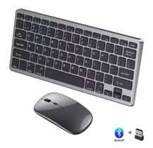 Teclado e Mouse Wireless Bluetooth Recarregável