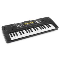 Teclado e piano portátil AperfectLife Kids de 37 teclas com microfone preto