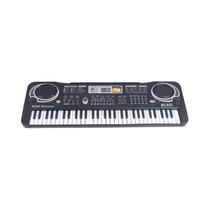 Teclado Eletrônico Digital Preto De 61 Teclas Piano Elétrico Para Crianças Instrumento Musical