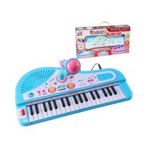 Teclado Eletrônico Infantil Piano 37 Teclas Com Microfone Instrumento Musical Educacional Brinquedo