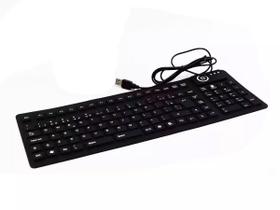 Teclado Emborrachado Silicone Borracha Usb Xz-105