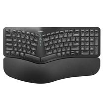 Teclado ergonômico sem fio Nulea Split com descanso de pulso preto