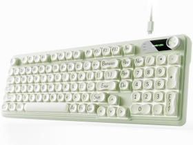 Teclado EWEADN V102 Com Fio com 98 Teclas e Botão Giratório RGB Teclado EWEADN V102 Com Fio com 98 Teclas e Botão Giratório RGB