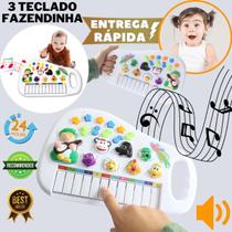 Teclado Fazendinha Brinquedo Educativo Infantil Brinquedo Para Menina Pronto Estoque