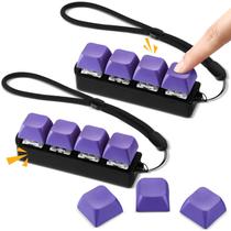 Teclado Fidget Toy Ferreve 2 peças Fidget Clicker Purple Teclado Fidget Toy Ferreve 2 peças Fidget Clicker Purple