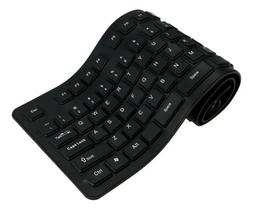 Teclado Flexível De Silicone Usb Dobrável Notebook Pc Tablet