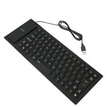 Teclado Flexível De Silicone Usb Dobrável Resistente Agua