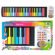 Teclado Flexível Infantil Com Função Demo E Record 37 Teclas Volume E Três Instrumentos