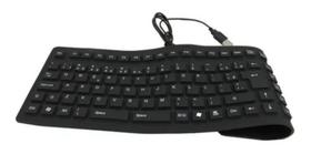 Teclado Flexível Silicone Usb Dobrável - Notebook Pc Tablet