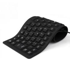Teclado Flexível Silicone Wd K-916kb Preto